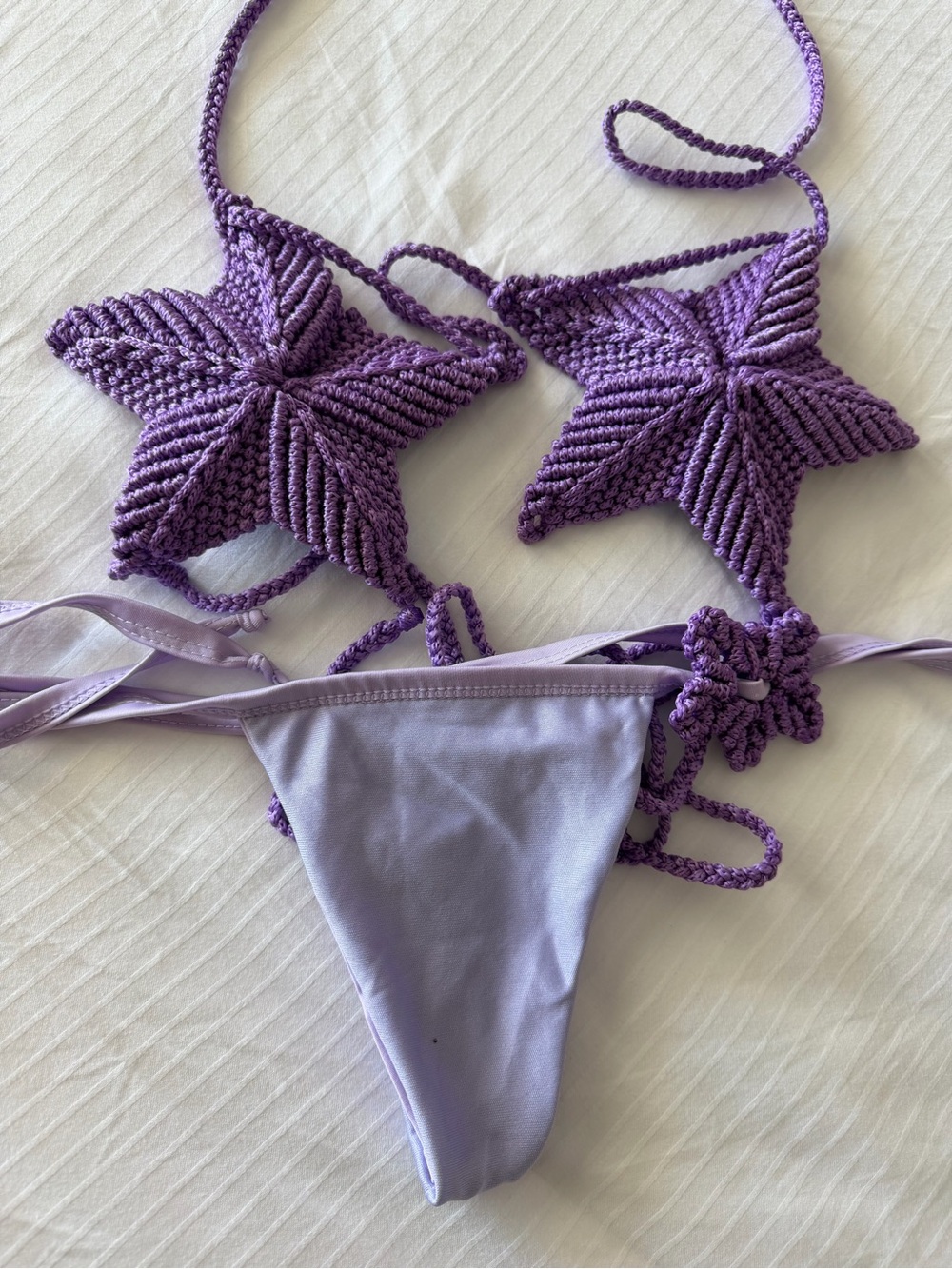 Purple Crochet Star Bikini Set - Women Intimates & Sleepwear - NEVER WORN